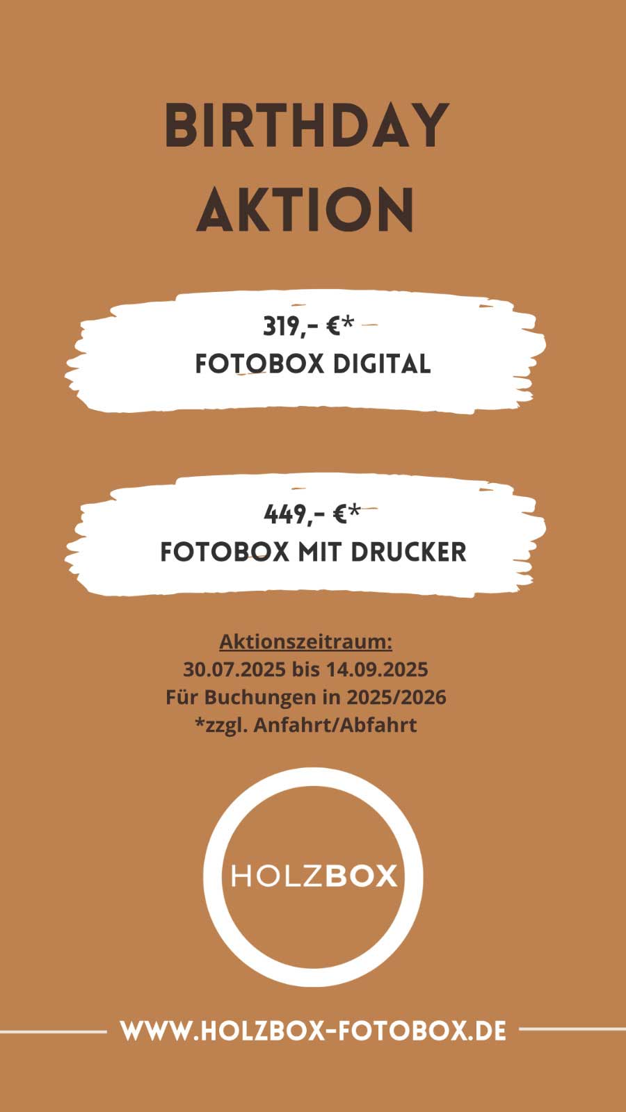 Sonderaktion zum Jubiläum der Holzbox Fotobox aus dem Landkreis Straubing-Bogen